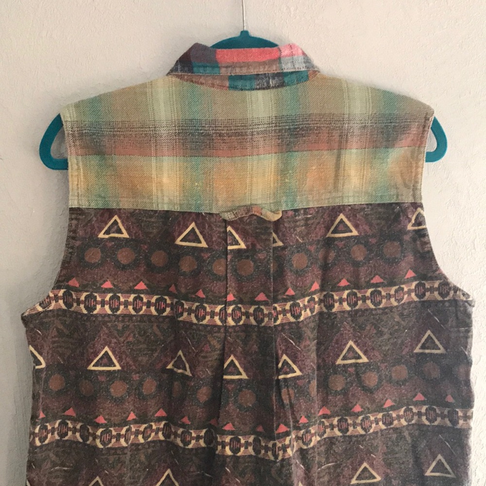 1980s NWT deadstock distressed flannel button-up - Picture 7 of 7